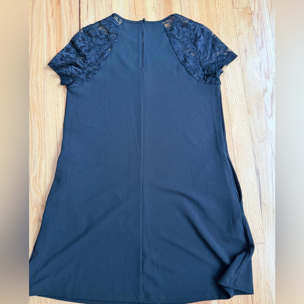 SHEIN Black Dress with Lace Sleeve size L worn once